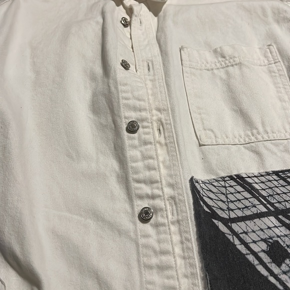 WORN ONCE! Zara Cream Jean Jacket - Picture 3 of 3